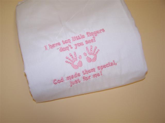 "I Have Ten Little Fingers..." Crib Sheet