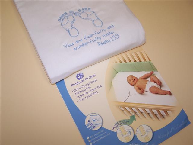 "You Are Fearfully & Wonderfully Made" Crib Sheet