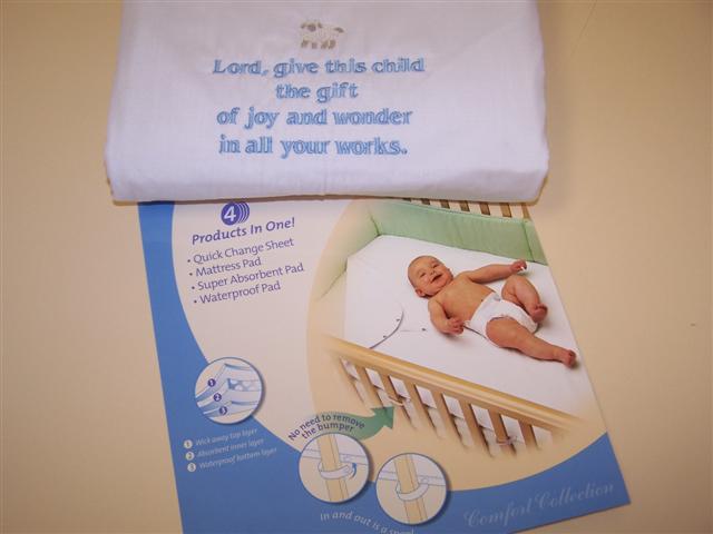 "Lord, Give This Child" (lamb) Crib Sheet