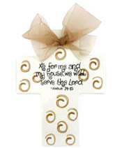 As For Me and My House Ceramic Cross As For Me and My House Ceramic Cross